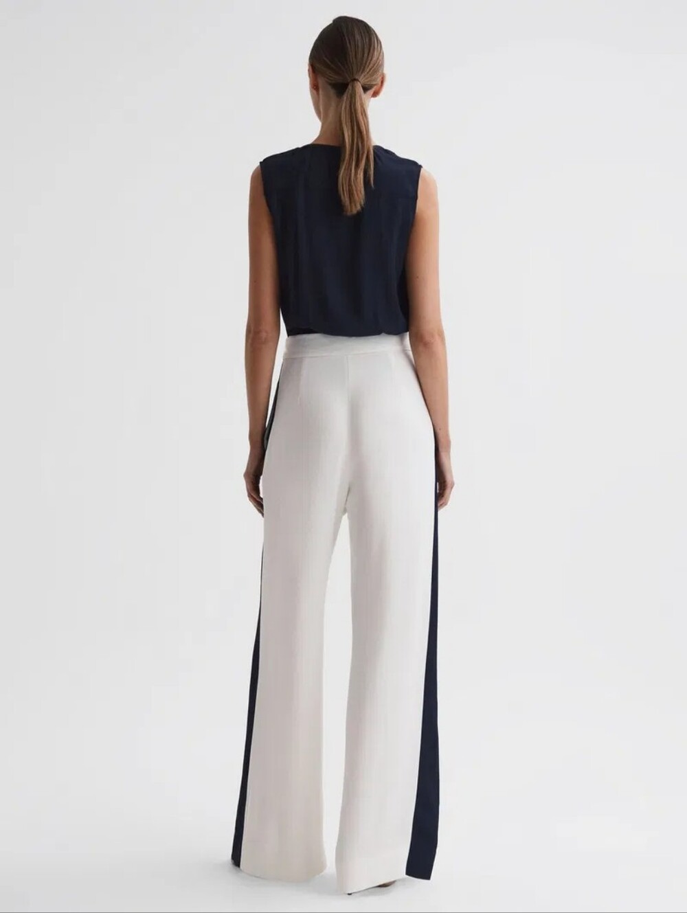 NWT REISS | Ivy Side Stripe Jumpsuit (No belt) - Picture 4 of 5